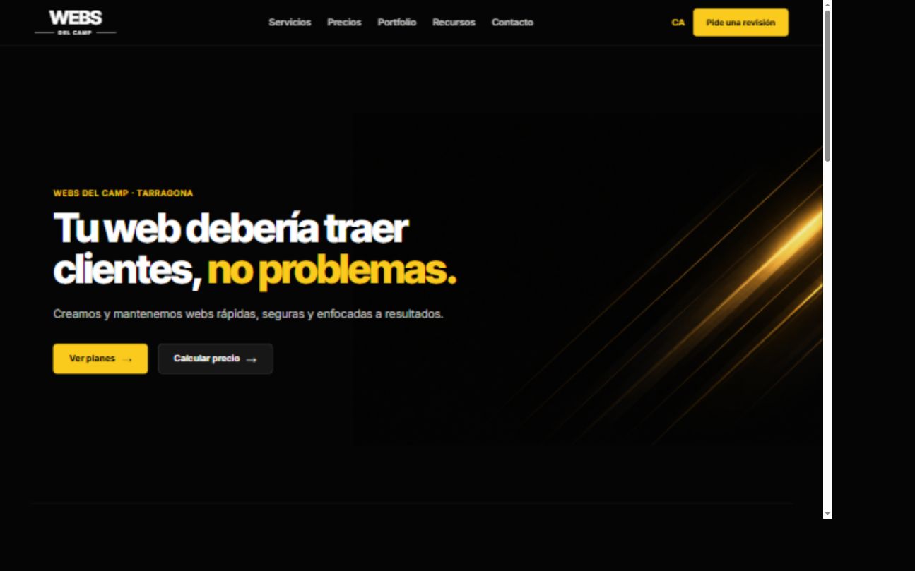 Captura del projecte WEBS DEL CAMP